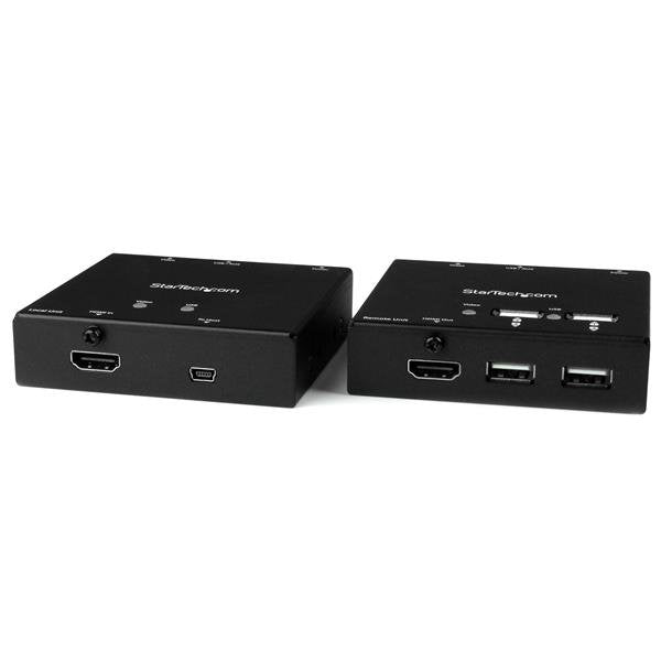 STARTECH HDMI over CAT6 Extender with 4-port USB Hub - Remote HDMI over CAT5 or CAT6 - 165 ft (50m) - 1080p (ST121USBHD)