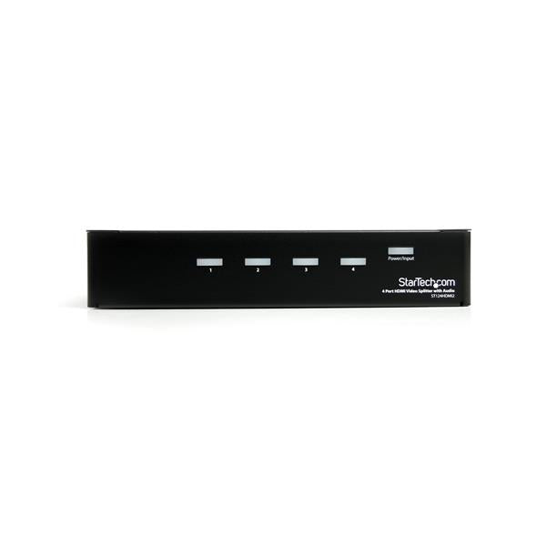 STARTECH HDMI Splitter 1 In 4 Out - 1080p - 4 Port -Mounting Brackets - 1.3 Audio - HDMI Multi Port - HDMI Audio Splitter (ST124HDMI2) (ST124HDMI2)