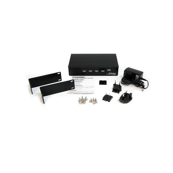 STARTECH HDMI Splitter 1 In 4 Out - 1080p - 4 Port -Mounting Brackets - 1.3 Audio - HDMI Multi Port - HDMI Audio Splitter (ST124HDMI2) (ST124HDMI2)