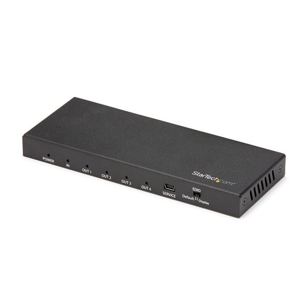 STARTECH HDMI Splitter - 4-Port - 4K 60Hz - HDMI Splitter 1 In 4 Out - 4 Way HDMI Splitter - HDMI Port Splitter (ST124HD202) (ST124HD202)