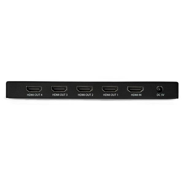 STARTECH HDMI Splitter - 4-Port - 4K 60Hz - HDMI Splitter 1 In 4 Out - 4 Way HDMI Splitter - HDMI Port Splitter (ST124HD202) (ST124HD202)