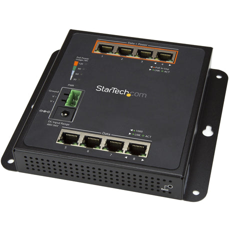 STARTECH Industrial 8 Port Gigabit PoE Switch - 4 x PoE+ 30W - Power Over Ethernet - Hardened GbE Layer|L2 Managed Switch - Rugged High Power Gigabit Network Switch IP-30|-40C to +75C (IES81GPOEW) (IES81GPOEW)