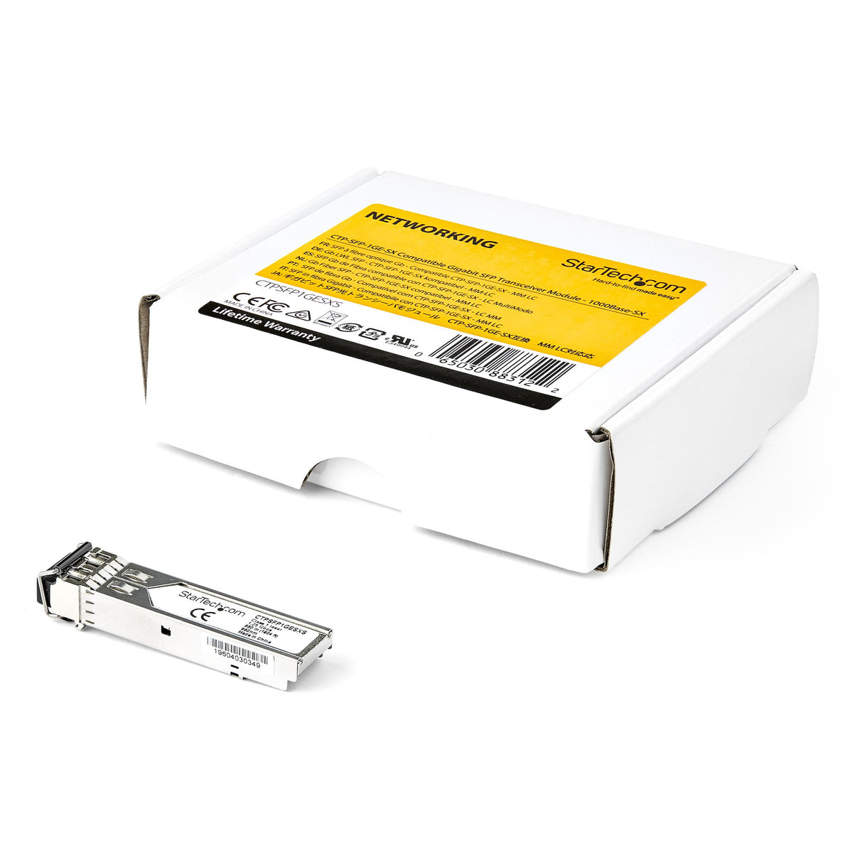 STARTECH Juniper CTP-SFP-1GE-SX Compatible SFP Module - 1000BASE-SX - 1GbE Multimode Fiber MMF Optic Transceiver - 1GE Gigabit Ethernet SFP - LC 550m - 850nm - DDM (CTPSFP1GESXS) (CTPSFP1GESXS)