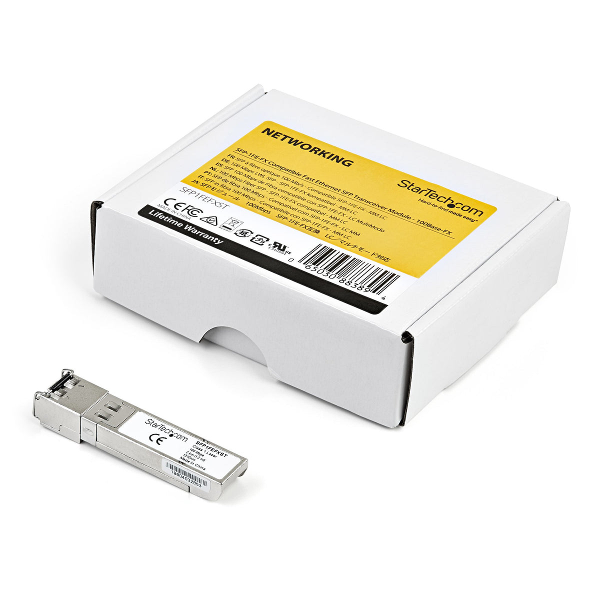 STARTECH Juniper SFP-1FE-FX Compatible SFP Module - 100BASE-FX - 100MbE Multimode Fiber MMF Optic Transceiver - 100Mb Ethernet SFP - LC 2km - 1310nm - DDM (SFP1FEFXST) (SFP1FEFXST)