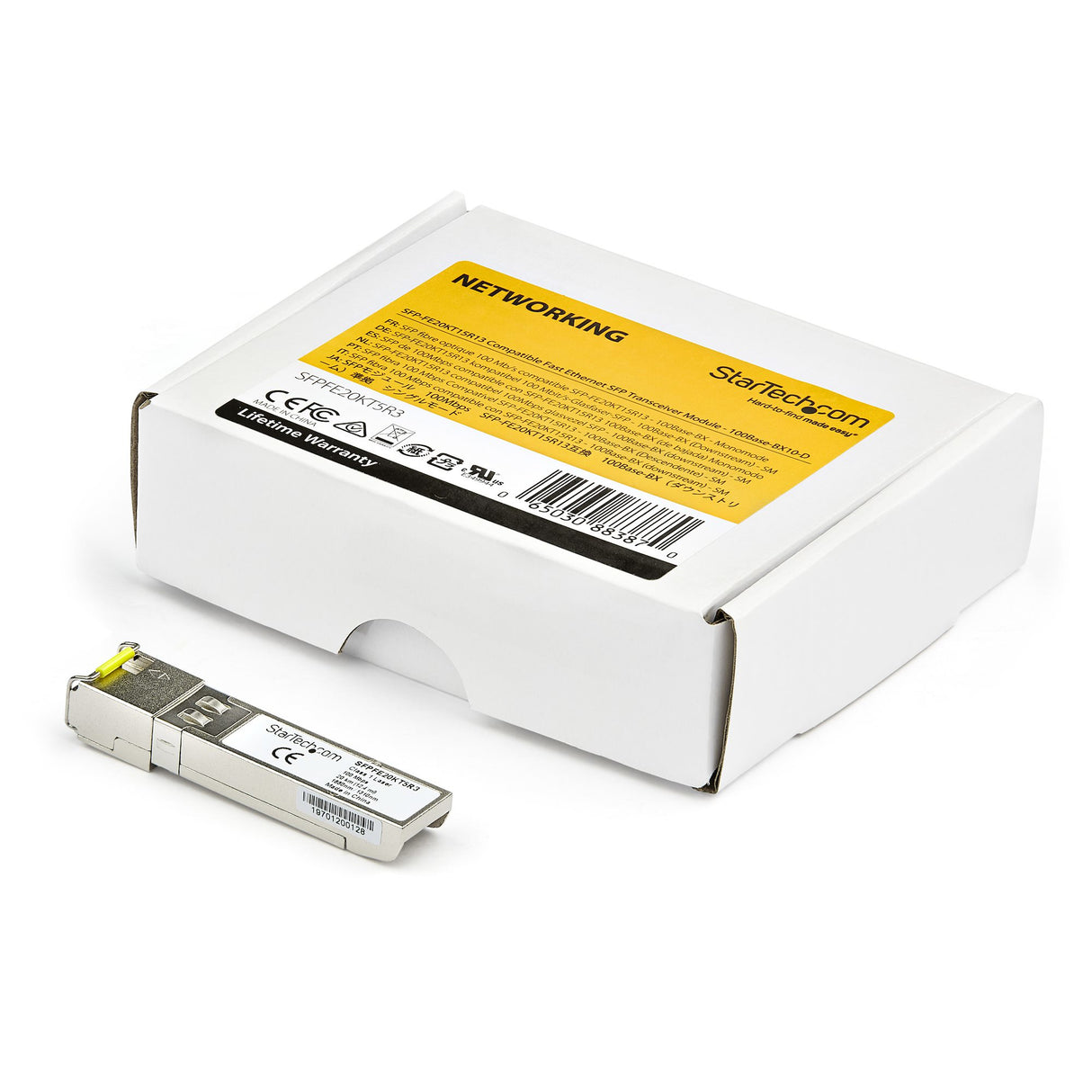 STARTECH Juniper SFP-FE20KT15R13 Compatible SFP Module - 100BASE-BX-D - 100 Mb Ethernet BiDi Fiber Single Strand SFP - LC 20km (SFPFE20KT5R3) (SFPFE20KT5R3)