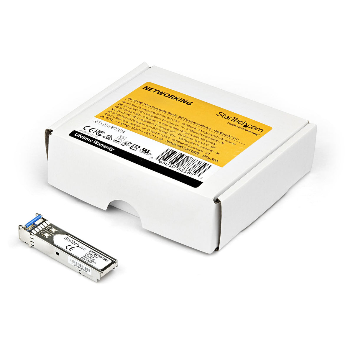 STARTECH Juniper SFP-GE10KT13R14 Compatible SFP Module - 1000BASE-BX-U - 1 Gigabit Ethernet BiDi Fiber Single Strand SFP - LC 10km (SFPGE10KT3R4) (SFPGE10KT3R4)