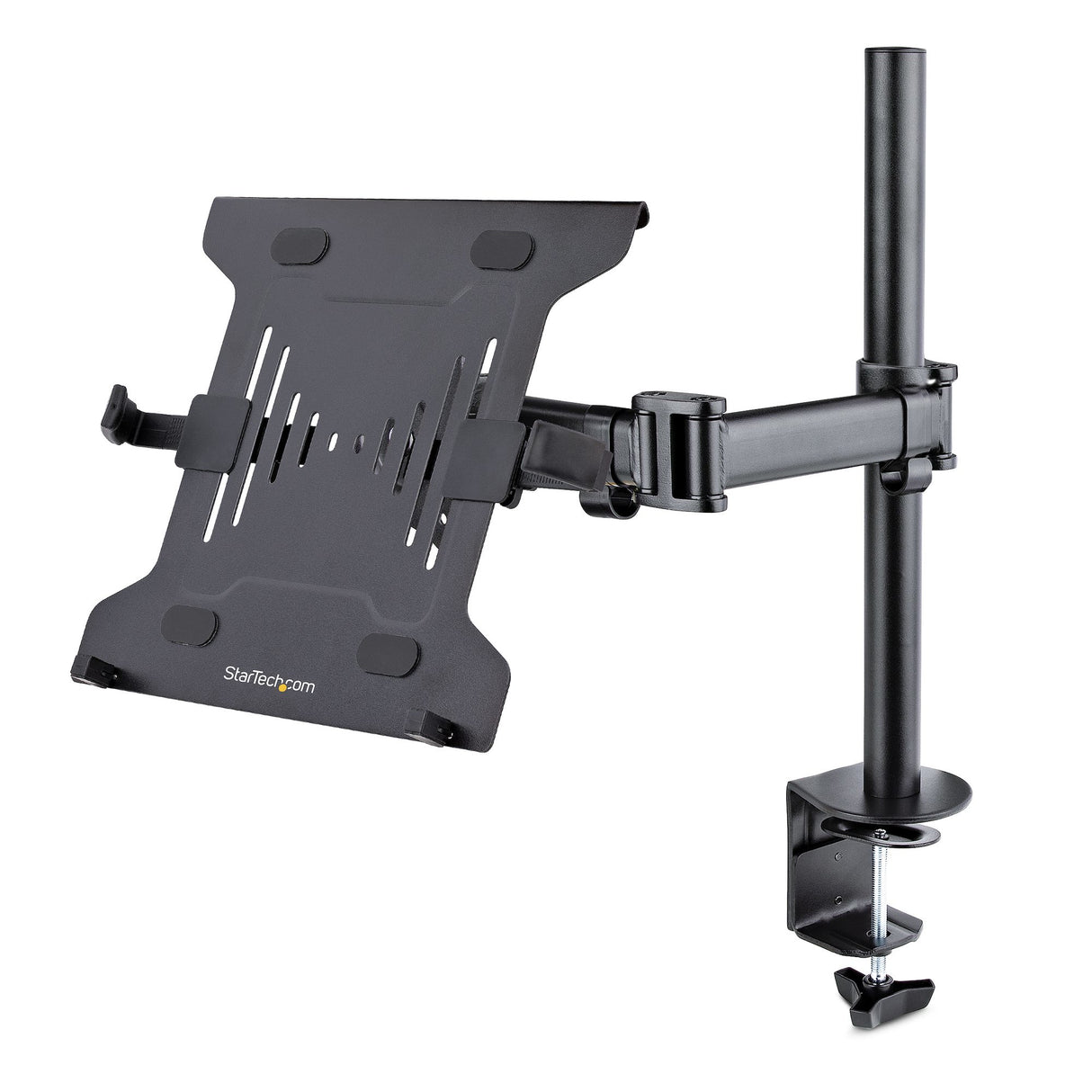 STARTECH Laptop Desk Mount - Monitor and Laptop Mount - Displays up to 34in (8kg|17.6lb) & Laptops (4.5kg|9.9lb) - Articulating VESA Laptop Tray Arm - Clamp | Grommet Mount (A-LAPTOP-DESK-MOUNT) (A-LAPTOP-DESK-MOUNT)