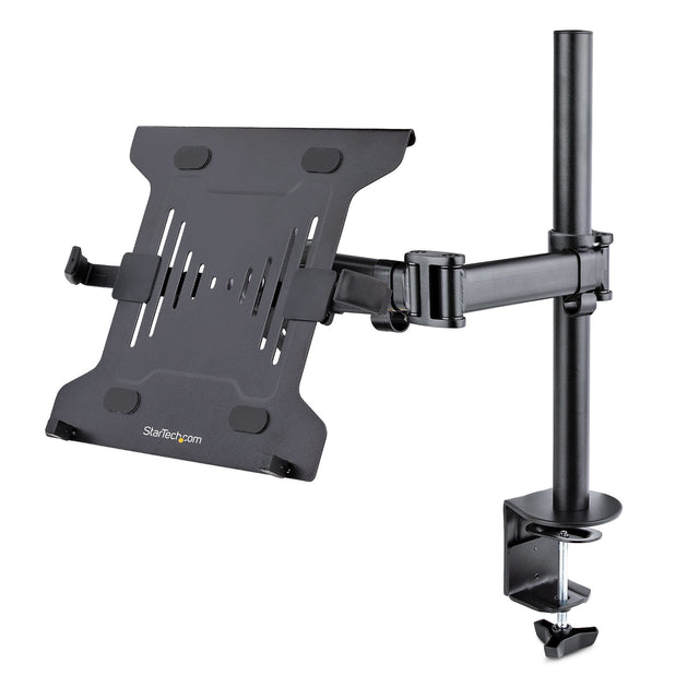 STARTECH Laptop Desk Mount - Monitor and Laptop Mount - Displays up to 34in (8kg|17.6lb) & Laptops (4.5kg|9.9lb) - Articulating VESA Laptop Tray Arm - Clamp | Grommet Mount (A-LAPTOP-DESK-MOUNT) (A-LAPTOP-DESK-MOUNT)