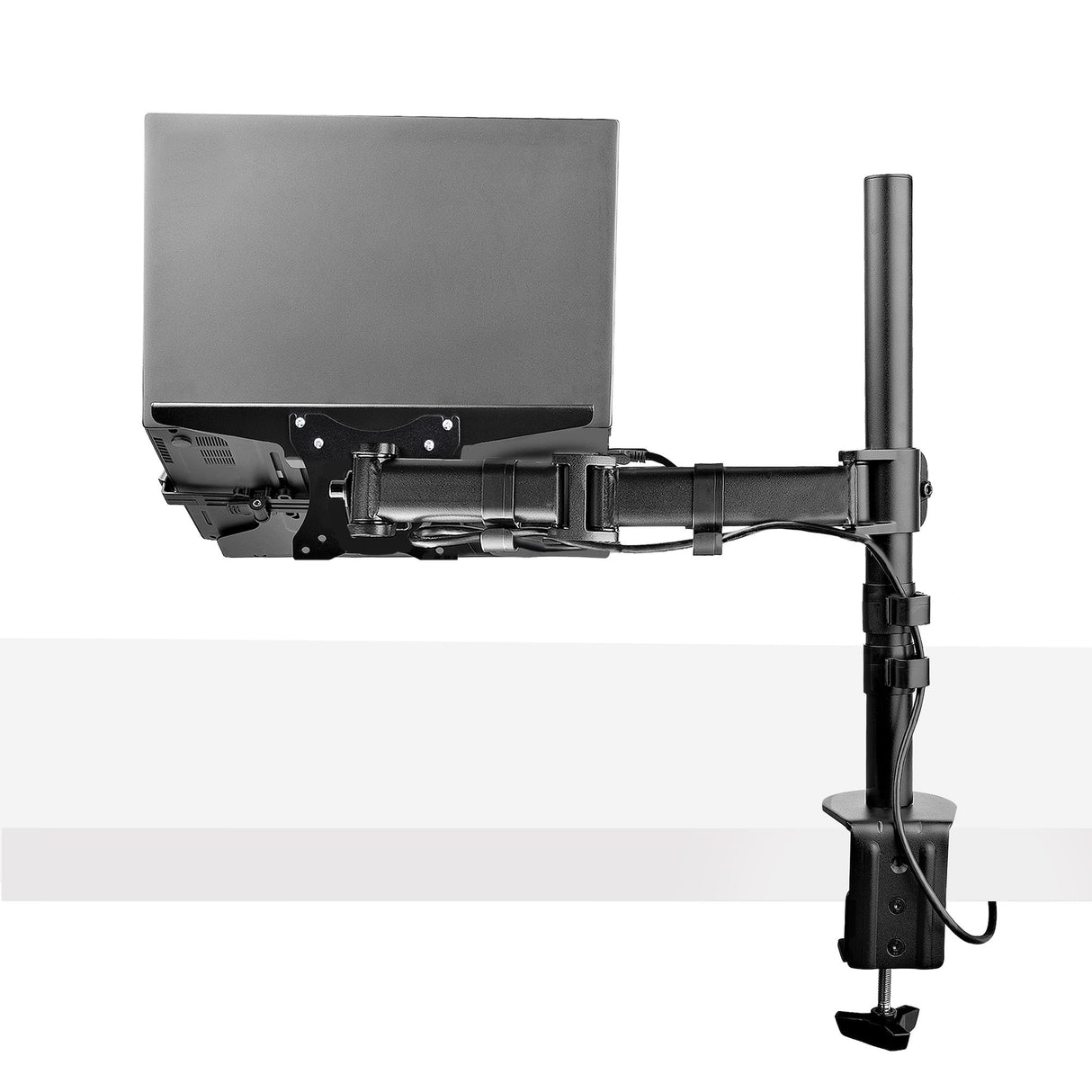 STARTECH Laptop Desk Mount - Monitor and Laptop Mount - Displays up to 34in (8kg|17.6lb) & Laptops (4.5kg|9.9lb) - Articulating VESA Laptop Tray Arm - Clamp | Grommet Mount (A-LAPTOP-DESK-MOUNT) (A-LAPTOP-DESK-MOUNT)