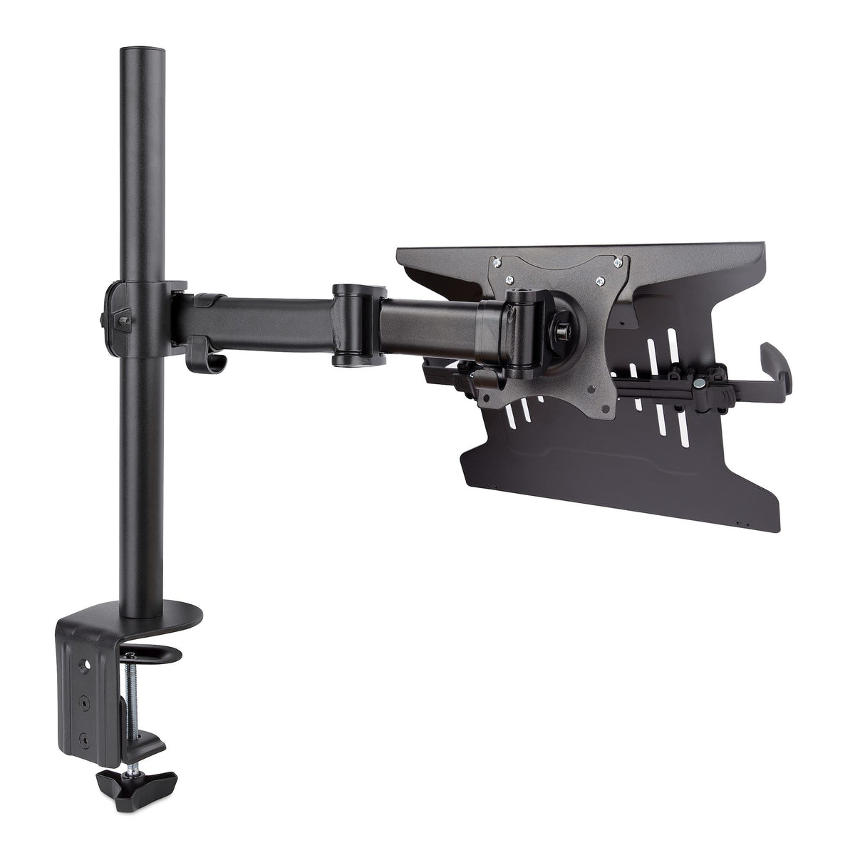 STARTECH Laptop Desk Mount - Monitor and Laptop Mount - Displays up to 34in (8kg|17.6lb) & Laptops (4.5kg|9.9lb) - Articulating VESA Laptop Tray Arm - Clamp | Grommet Mount (A-LAPTOP-DESK-MOUNT) (A-LAPTOP-DESK-MOUNT)