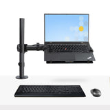 STARTECH Laptop Desk Mount - Monitor and Laptop Mount - Displays up to 34in (8kg|17.6lb) & Laptops (4.5kg|9.9lb) - Articulating VESA Laptop Tray Arm - Clamp | Grommet Mount (A-LAPTOP-DESK-MOUNT) (A-LAPTOP-DESK-MOUNT)