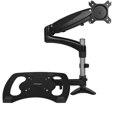 STARTECH Laptop Monitor Stand - Computer Monitor Stand - Full Motion Articulating - VESA Mount Monitor Desk Mount (ARMUNONB) (ARMUNONB)