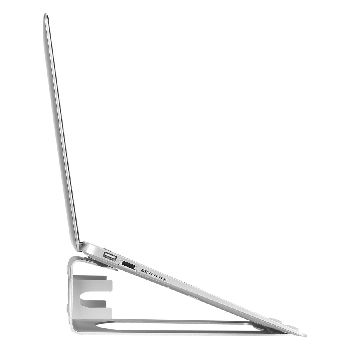 STARTECH Laptop Stand - 2-in-1 Laptop Riser Stand or Vertical Stand - Ideal for Ultrabooks & MacBook Pro|Air - Ergonomic Angled Notebook Holder for Office Desk - Silver | Aluminum (LTSTND2IN1) (LTSTND2IN1)