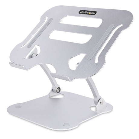STARTECH Laptop Stand for Desk | Ergonomic Laptop Stand Adjustable Height | Aluminum | Portable | Max. 22lb (10kg) | Foldable Laptop Holder - Angled Notebook Computer Riser|Lift (ADJ-LAPTOP-RISER) (ADJ-LAPTOP-RISER)