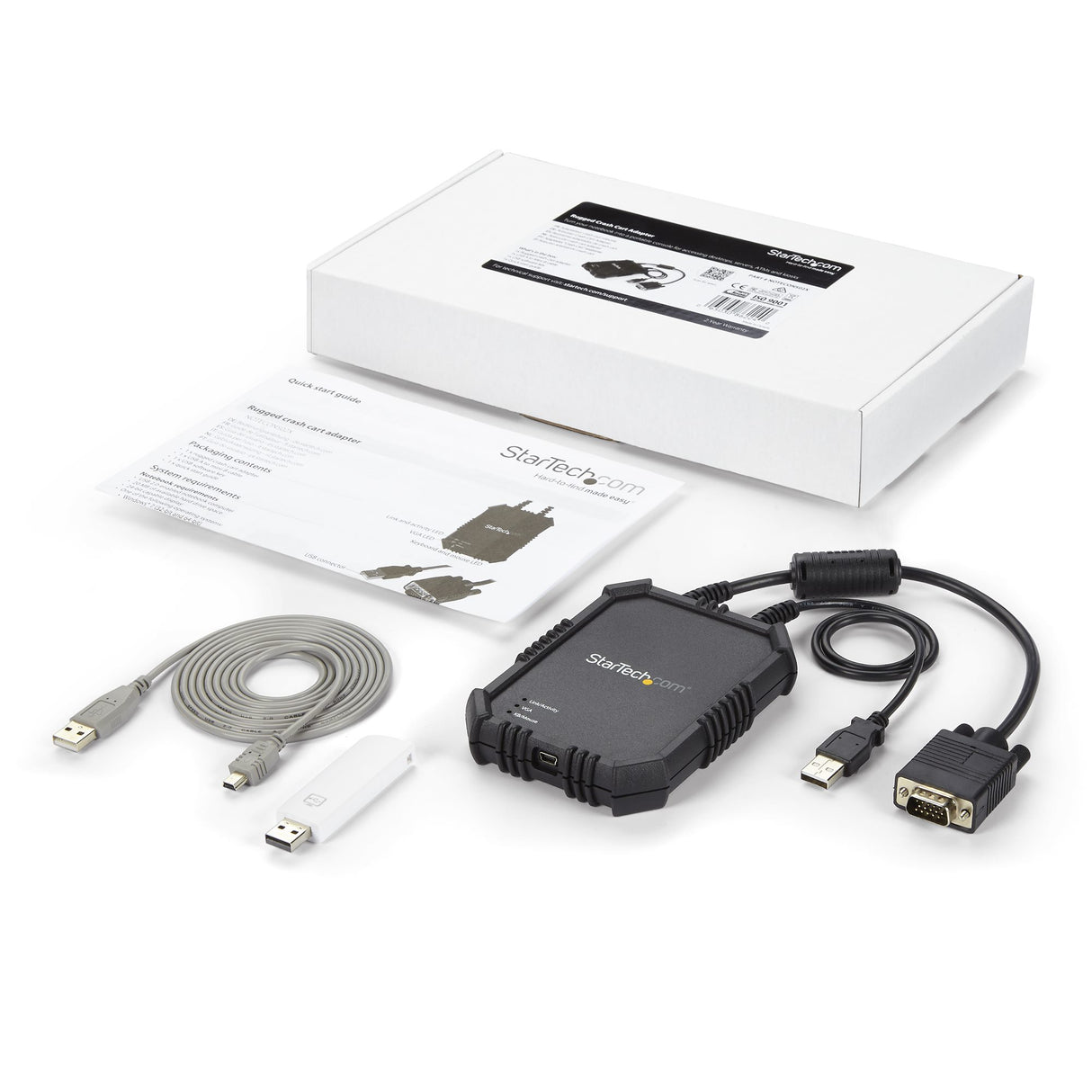 STARTECH Laptop to Server KVM Console - Rugged USB Crash Cart Adapter with File Transfer and Video Capture (NOTECONS02X) (NOTECONS02X)
