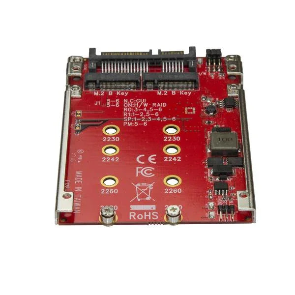 STARTECH M.2 to SATA Adapter - Dual Slot - for 2.5in Drive Bay - RAID - M.2 NGFF SSD - M.2 Adapter - M.2 SSD Adapter (S322M225R)