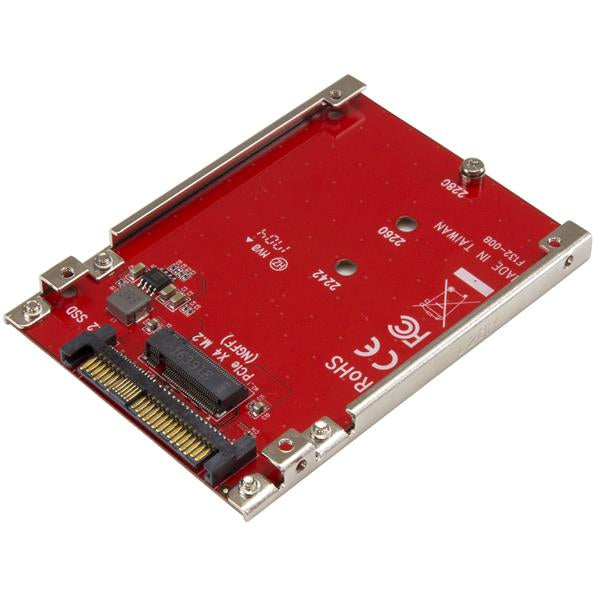 STARTECH M.2 to U.2 Adapter - For M.2 PCIe NVMe SSDs - PCIe M.2 Drive to U.2 (SFF-8639) Host Adapter - M2 SSD Converter (U2M2E125) (U2M2E125)