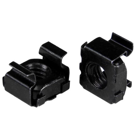 STARTECH M5 Cage Nuts - 50 Pack | Black - M5 Mounting Cage Nuts for Server Rack & Cabinet (CABCAGENUTSB)