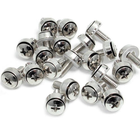 STARTECH M6 x 12mm - Screws - 100 Pack - M6 Mounting Screws for Server Rack & Cabinet (CABSCREWSM62)