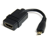 STARTECH Micro HDMI to HDMI Adapter - 4K 30Hz Video - Durable High Speed Micro HDMI Type-D to HDMI 1.4 Converter|Cable Adapter Dongle - Ultra HD HDMI Monitors | TVs & Displays - M|F (HDADFM5IN) (HDADFM5IN)