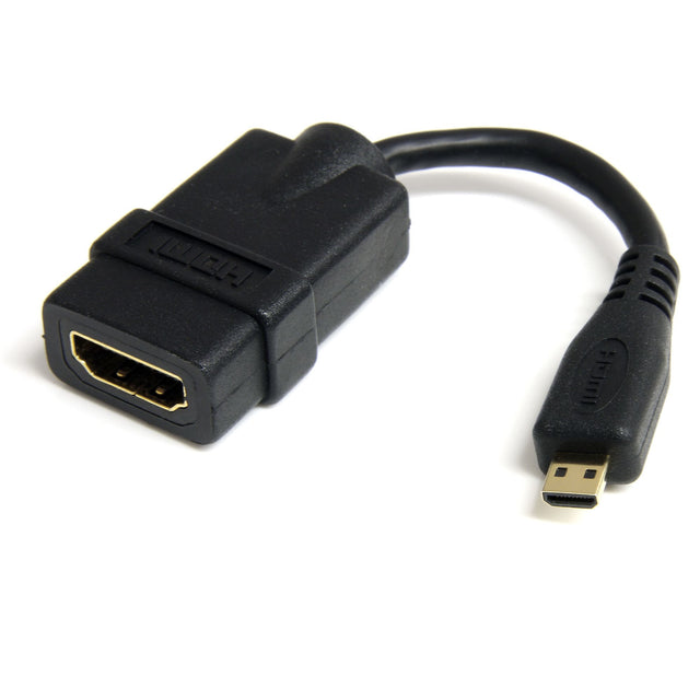STARTECH Micro HDMI to HDMI Adapter - 4K 30Hz Video - Durable High Speed Micro HDMI Type-D to HDMI 1.4 Converter|Cable Adapter Dongle - Ultra HD HDMI Monitors | TVs & Displays - M|F (HDADFM5IN) (HDADFM5IN)