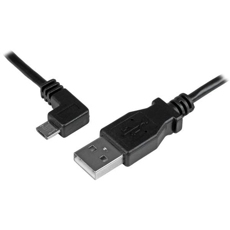 STARTECH Micro-USB Charge-and-Sync Cable M|M - Left-Angle Micro-USB - 24 AWG - 0.5 m (USBAUB50CMLA)