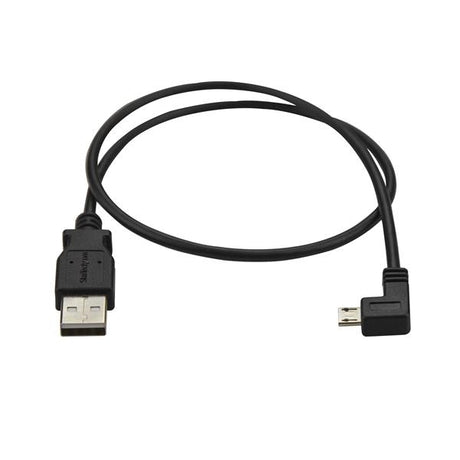 STARTECH Micro-USB Charge-and-Sync Cable M|M - Left-Angle Micro-USB - 24 AWG - 0.5 m (USBAUB50CMLA)