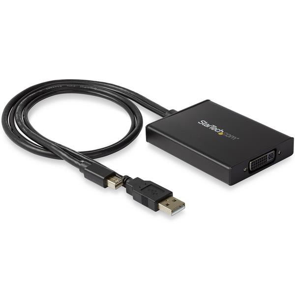 STARTECH Mini DisplayPort to Dual-Link DVI Adapter - USB Powered - Dual Link Connectivity - Black - DVI Active Display Converter (MDP2DVID2)