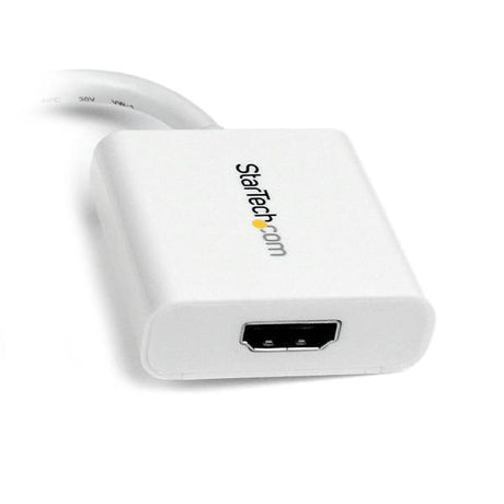 STARTECH Mini DisplayPort to HDMI Adapter - mDP to HDMI Video Converter - 1080p - Mini DP or Thunderbolt 1|2 Mac|PC to HDMI Monitor|Display|TV - Passive mDP 1.2 to HDMI Dongle - White (MDP2HDW) (MDP2HDW)