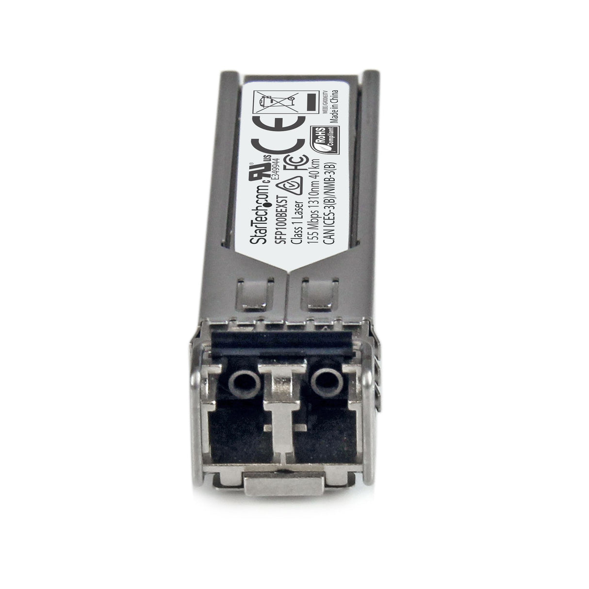 STARTECH MSA Uncoded Compatible SFP Module - 100BASE-EX - 100MbE Single Mode Fiber (SMF) Optic Transceiver - 100Mb Ethernet SFP - LC 40km - 1310nm - DDM (SFP100BEXST) (SFP100BEXST)