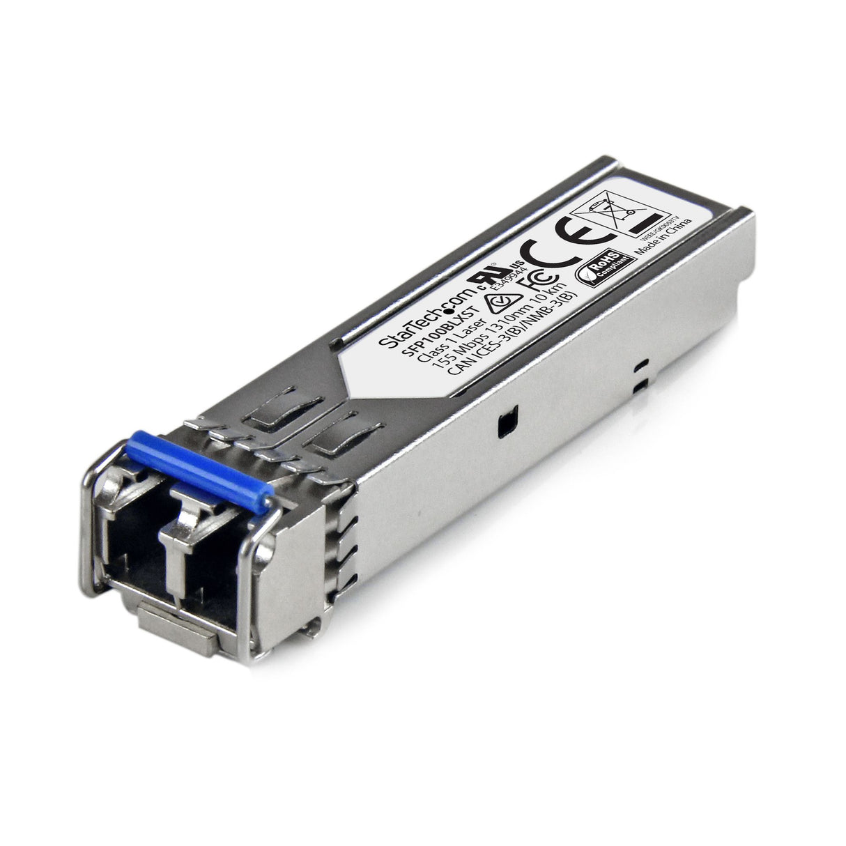STARTECH MSA Uncoded Compatible SFP Module - 100BASE-LX - 100MbE Single Mode Fiber (SMF) Optic Transceiver - 100Mb Ethernet SFP - LC 10km - 1310nm - DDM (SFP100BLXST) (SFP100BLXST)