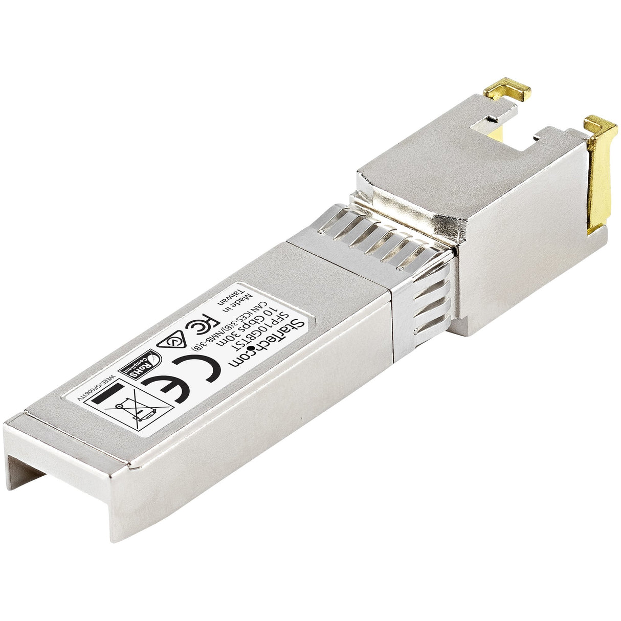 STARTECH MSA Uncoded Compatible SFP+ Module - 10GBASE-T - SFP to RJ45 Cat6|Cat5e - 10GE Gigabit Ethernet SFP+ - RJ-45 30m -(SFP10GBTST) (SFP10GBTST)