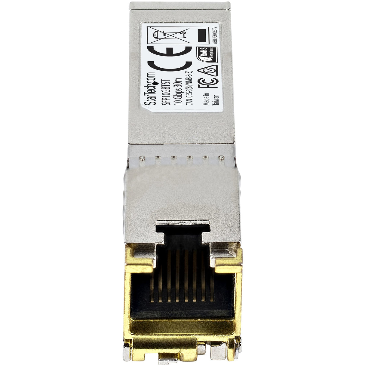 STARTECH MSA Uncoded Compatible SFP+ Module - 10GBASE-T - SFP to RJ45 Cat6|Cat5e - 10GE Gigabit Ethernet SFP+ - RJ-45 30m -(SFP10GBTST) (SFP10GBTST)