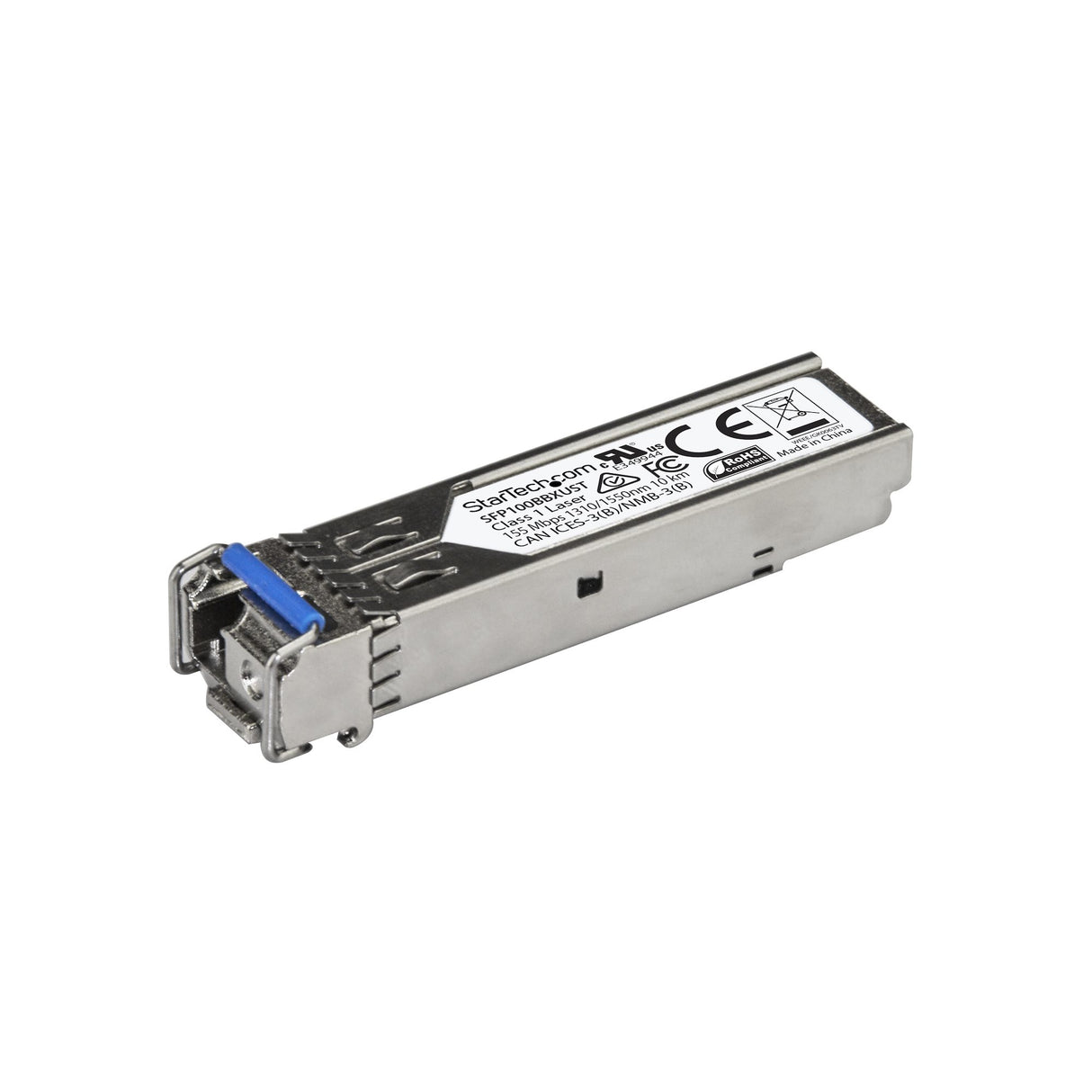 STARTECH MSA Uncoded SFP Module - 100BASE-BX - 100Mb Ethernet BiDi Fiber Single Strand SFP Transceiver - LC 10km - MSA Compliant (SFP100BBXUST) (SFP100BBXUST)