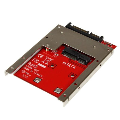 STARTECH mSATA SSD to 2.5in SATA Adapter Converter - mSATA to SATA Adapter for 2.5in bay with Open Frame Bracket and 7mm Drive Height (SAT32MSAT257)