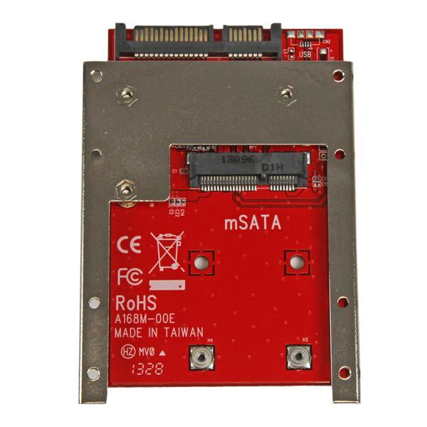 STARTECH mSATA SSD to 2.5in SATA Adapter Converter - mSATA to SATA Adapter for 2.5in bay with Open Frame Bracket and 7mm Drive Height (SAT32MSAT257)