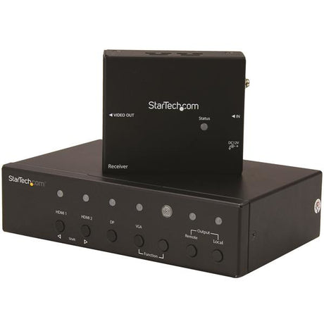 STARTECH Multi-Input HDBaseT Extender with Built-in Switch - DisplayPort VGA and HDMI Over CAT5e or CAT6 - Up to 4K - up to 230 ft (STDHVHDBT) (STDHVHDBT)