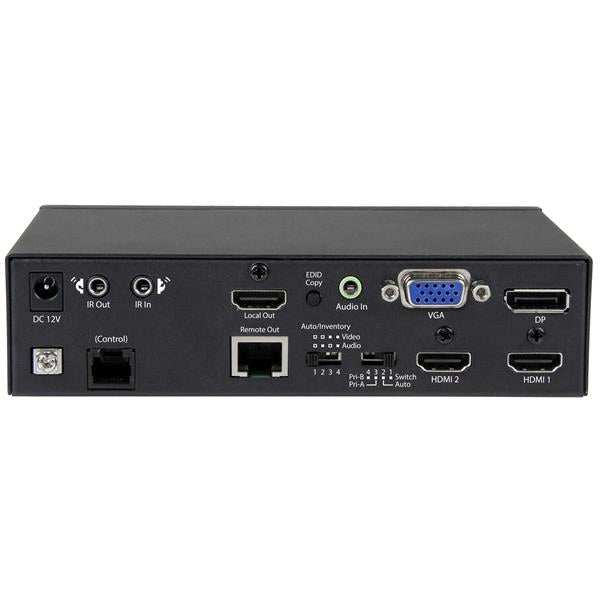 STARTECH Multi-Input HDBaseT Extender with Built-in Switch - DisplayPort VGA and HDMI Over CAT5e or CAT6 - Up to 4K - up to 230 ft (STDHVHDBT) (STDHVHDBT)