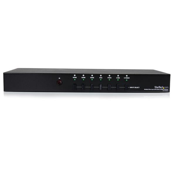 STARTECH Multiple Video Input with Audio to HDMI Scaler Switcher - HDMI | VGA | Component - HDMI Converter Switch (VS721MULTI)