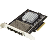STARTECH Quad Port 10G SFP+ Network Card - Intel XL710 Open SFP+ Converged Adapter - PCIe 10 Gigabit Ethernet Server NIC - 10GbE Fiber Optic LAN Card - Dell PowerEdge HPE ProLiant (PEX10GSFP4I) (PEX10GSFP4I)