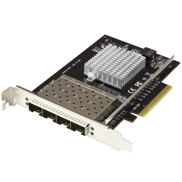 STARTECH Quad Port 10G SFP+ Network Card - Intel XL710 Open SFP+ Converged Adapter - PCIe 10 Gigabit Ethernet Server NIC - 10GbE Fiber Optic LAN Card - Dell PowerEdge HPE ProLiant (PEX10GSFP4I) (PEX10GSFP4I)