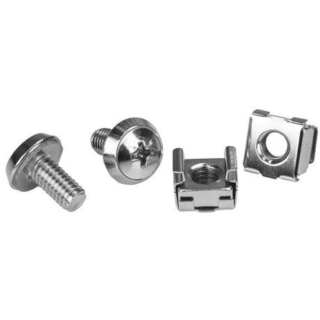 STARTECH Rack Screws | 20 Pack | Installation Tool | 12 mm M6 Screws | M6 Nuts | Cabinet Mounting Screws and Cage Nuts (CABSCRWM620)