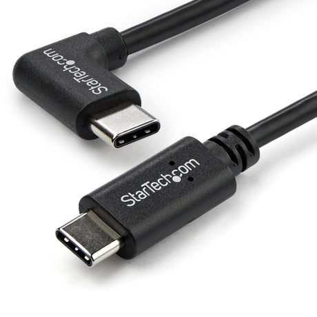 STARTECH Right Angle USB-C Cable - 1m | 3 ft - Reversible - M|M - USB Type C Cable - USB-C Charge Cable - USB C to USB C Cable (USB2CC1MR)
