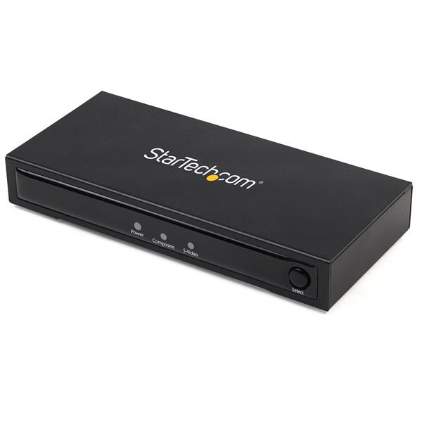 STARTECH S-Video or Composite to HDMI Converter with Audio - 720p - NTSC & PAL - Analog to HDMI Upscaler - Mac & Windows (VID2HDCON2) (VID2HDCON2)