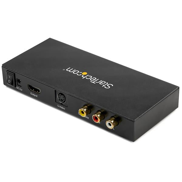 STARTECH S-Video or Composite to HDMI Converter with Audio - 720p - NTSC & PAL - Analog to HDMI Upscaler - Mac & Windows (VID2HDCON2) (VID2HDCON2)