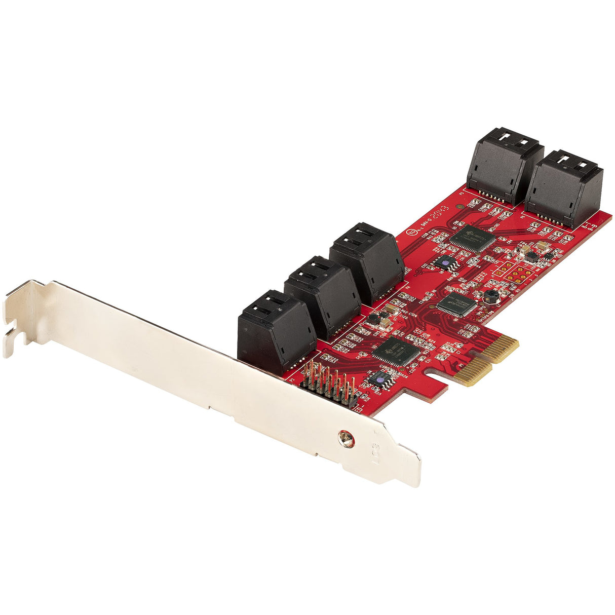 STARTECH SATA PCIe Card - 10 Port PCIe SATA Expansion Card - 6Gbps - Low|Full Profile - Stacked SATA Connectors - ASM1062 Non-Raid - PCI Express to SATA Converter|Adapter (10P6G-PCIE-SATA-CARD) (10P6G-PCIE-SATA-CARD)