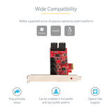 STARTECH SATA PCIe Card - 10 Port PCIe SATA Expansion Card - 6Gbps - Low|Full Profile - Stacked SATA Connectors - ASM1062 Non-Raid - PCI Express to SATA Converter|Adapter (10P6G-PCIE-SATA-CARD) (10P6G-PCIE-SATA-CARD)