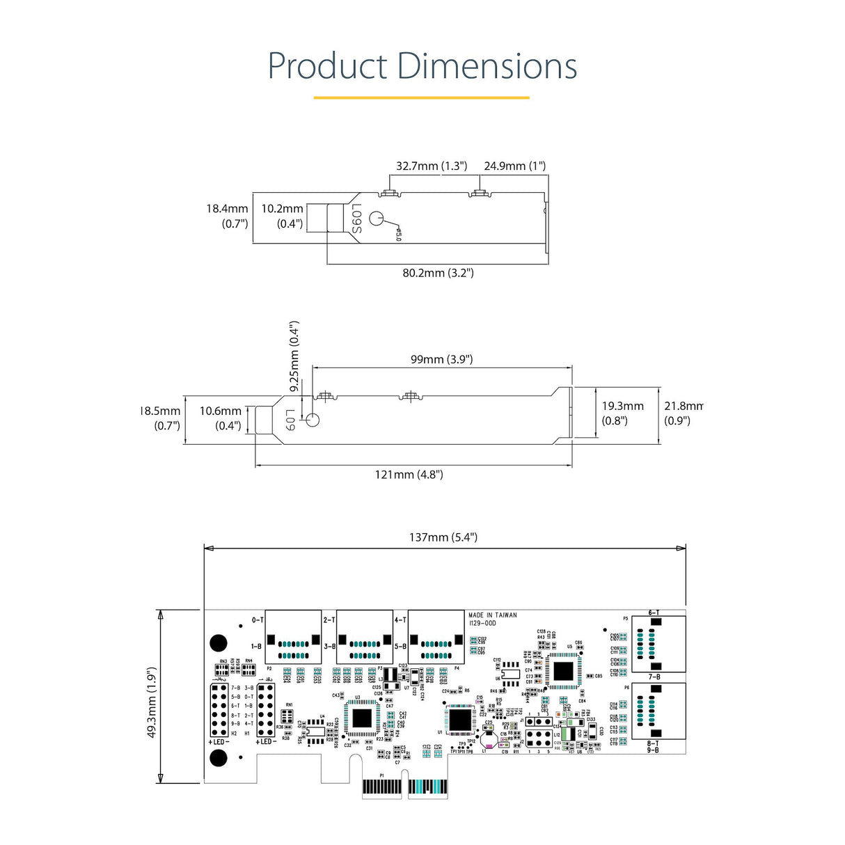 STARTECH SATA PCIe Card - 10 Port PCIe SATA Expansion Card - 6Gbps - Low|Full Profile - Stacked SATA Connectors - ASM1062 Non-Raid - PCI Express to SATA Converter|Adapter (10P6G-PCIE-SATA-CARD) (10P6G-PCIE-SATA-CARD)