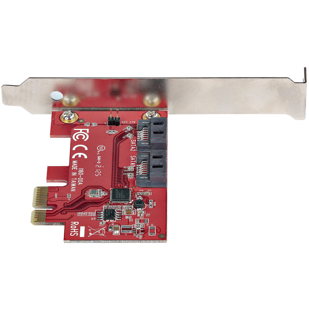 STARTECH SATA PCIe Card - 2 Port PCIe SATA Expansion Card - 6Gbps - Full|Low Profile - PCI Express to SATA Adapter|Controller - ASM1061 Non-Raid - PCIe to SATA Converter (2P6G-PCIE-SATA-CARD) (2P6G-PCIE-SATA-CARD)