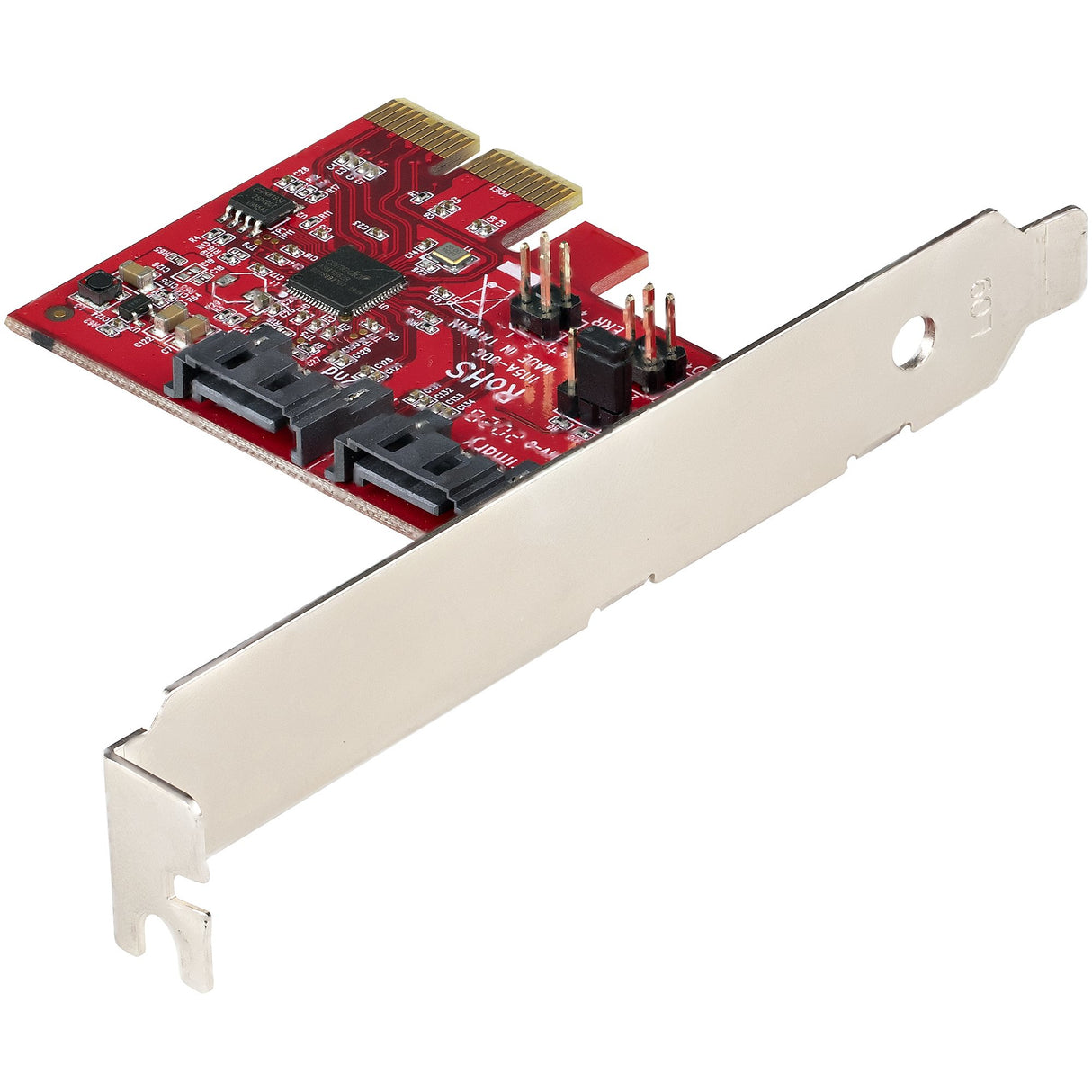 STARTECH SATA PCIe Card - 2 Port PCIe SATA Expansion Card - 6Gbps - Full|Low Profile - PCI Express to SATA Adapter|Controller - ASM1062R SATA RAID - PCIe to SATA Converter (2P6GR-PCIE-SATA-CARD) (2P6GR-PCIE-SATA-CARD)